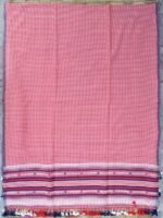 Red, blue, white Bhujodi cotton dupatta - Image 3