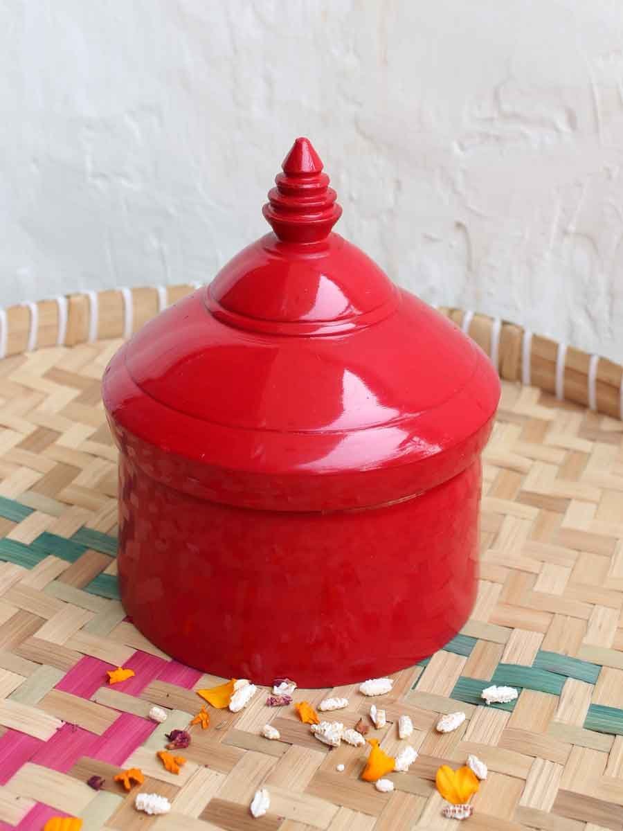 Red-wooden-big-sindur-dani.jpg Red wooden big Sindur-Dani - Image 1