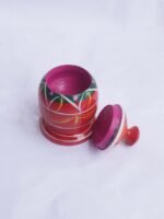 Wooden handpainted Kumkum-dibiya - Image 2