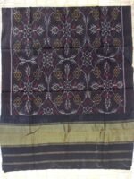Reddish-Black Patan Patola Woolen Shawl - Image 3