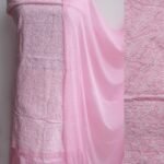 Rose-Pink cotton Chikankari dress-material
