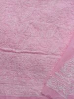 Rose-Pink cotton Chikankari dress-material - Image 4