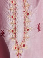 Rose Pink Pure silk Kurta fabric for men - Image 2