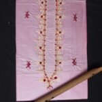 Rose Pink Pure silk Kurta fabric for men