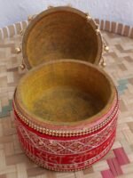 Saubhagyavati Bhav medium wooden Sindur-Box - Image 3