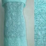Sea-foam Green Georgette Chikankari Kurta Fabric