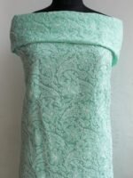 Seafoam-Green cotton Chikankari Kurta fabric - Image 2