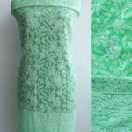 Seafoam Green Chikankari kurta fabric