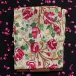 Shaded-Red Roses Kanthawork Tussar silk Dupatta