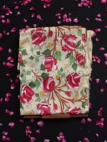 Shaded-Red Roses Kanthawork Tussar silk Dupatta