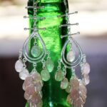 Rose Quartz Pure Silver chandelier Earrings