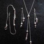 Silver Necklace, Earring, Bracelet Set