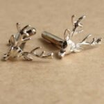 Silver Reindeer-head cufflinks