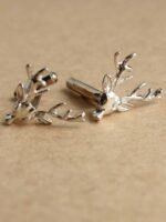 Silver Reindeer-head cufflinks