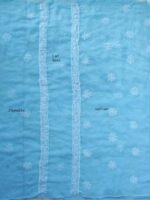Sky-Blue Mukaish Chikankari Dress-material - Image 4