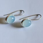 The Blue moonstone Silver Earrings