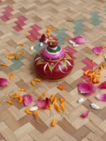 Handcrafted wooden small sindoor dibiya