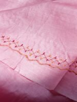 Soft-Pink Pure Silk Kurta Fabric for Men - Image 3