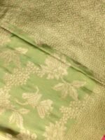 Spring-Green Pure Katan Silk Banarasi dupatta - Image 3