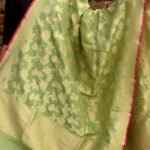 Spring-Green Pure Katan Silk Banarasi dupatta