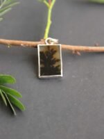 Rectangular, dendritic agate Silver Pendant - Image 2