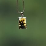 Rectangular, dendritic agate Silver Pendant
