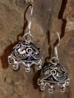 Silver Bells- Ethnic Silver Jhumki Earrings
