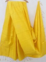 Sun-Yellow Dupion Silk Dupatta - Image 2