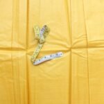 Sun-yellow Paper tussar silk fabric