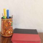 Tholu Bommalata elephant painted Pen-stand
