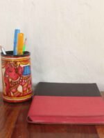 Tholu Bommalata elephant painted Pen-stand - Image 2