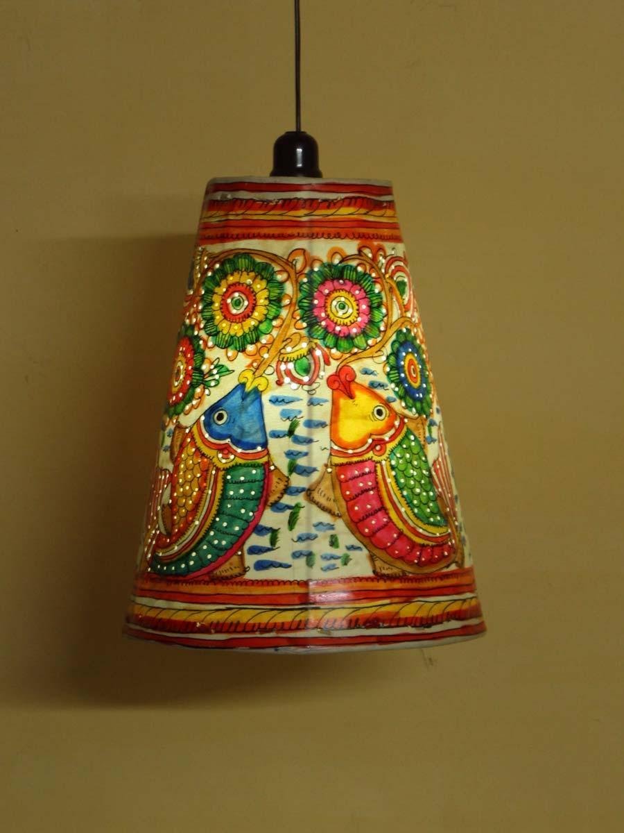 Tholu-bommalata-fishes-Hanging-lamp.jpg Tholu Bommalata Fishes, Hanging Lamp - Image 1