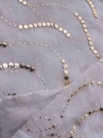 Mukaish Badla Embroidery white georgette Dupatta