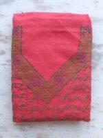 Tomato-Red 3pc Cotton chikankari dress-material