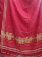 Tomato-Red Cotton Bhujodi Dress-material - Image 3