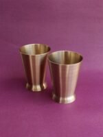 Traditional Matt Brass Tumbler glass set of 2 - Image 2