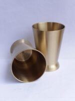 Traditional Matt Brass Tumbler glass set of 2 - Image 3