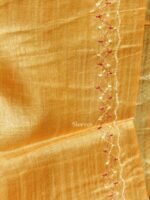 Turmeric-Yellow Silk Kurta Fabric for men - Image 4