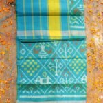 Turquoise Blue Patola pure silk Dupatta