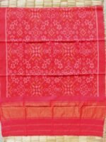 Vermilion-Red Patan Patola Woolen Shawl - Image 2