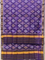 Violet-Blue Patola Silk Dupatta - Image 3