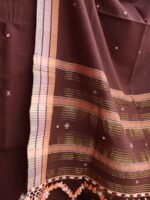 Walnut-Brown Mirrorwork cotton Bhujodi suits - Image 2