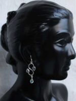 Water-Blue stone Pure silver Earrings - Image 3