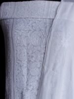 White Chikankari Kurta-dupatta - Image 2