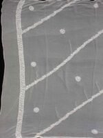 White Chikankari embroidered chiffon dupatta