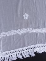 White Chikankari lace Chiffon Dupatta - Image 2