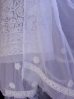 White Chikankari georgette Dess-material - Image 3