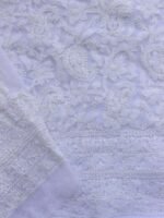 White Chikankari georgette Dess-material - Image 4