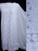White Chikankari-Mukaish Kurta-Dupatta Set