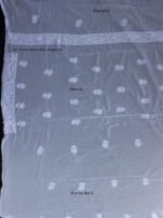 White Chikankari-Mukaish Kurta-Dupatta Set - Image 4